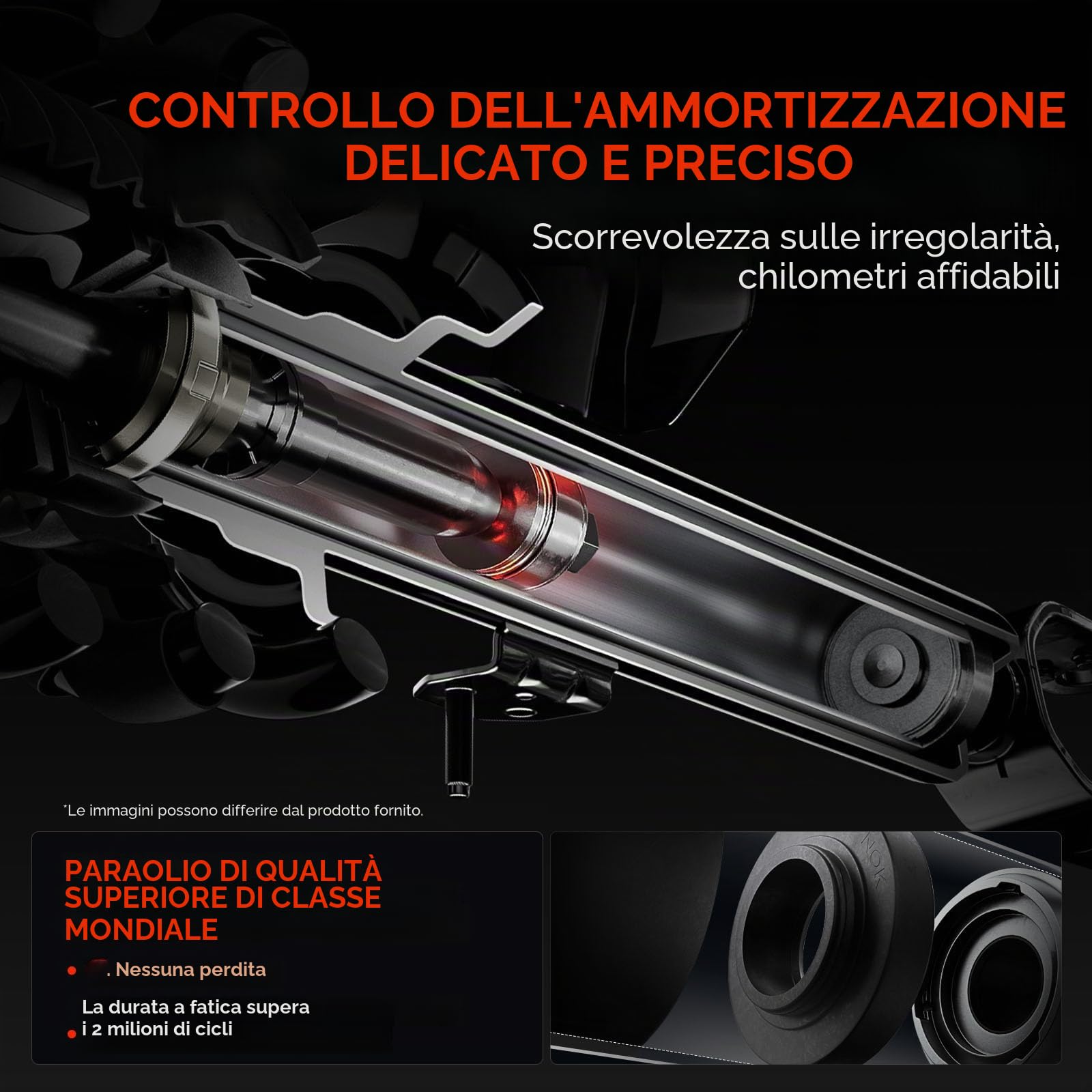 Frankberg 2 ammortizzatori anteriori da 519 mm a pressione di gas 3340173 | Compatibile con: Kadjar HA HL ,Qashqai II SUV J11 J11