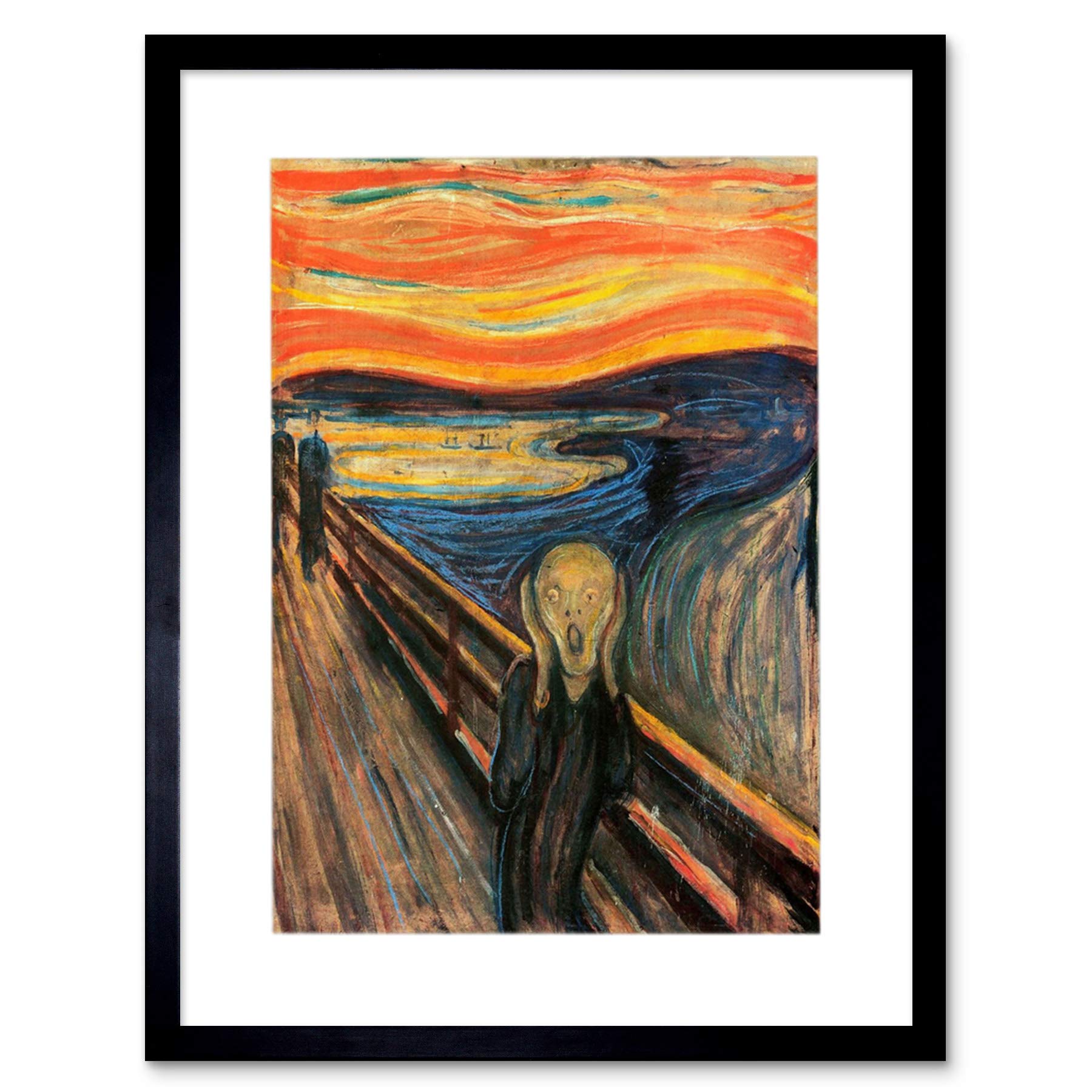 Wee Blue Coo Edvard Munch Scream Painting Picture Framed Wall Art Print