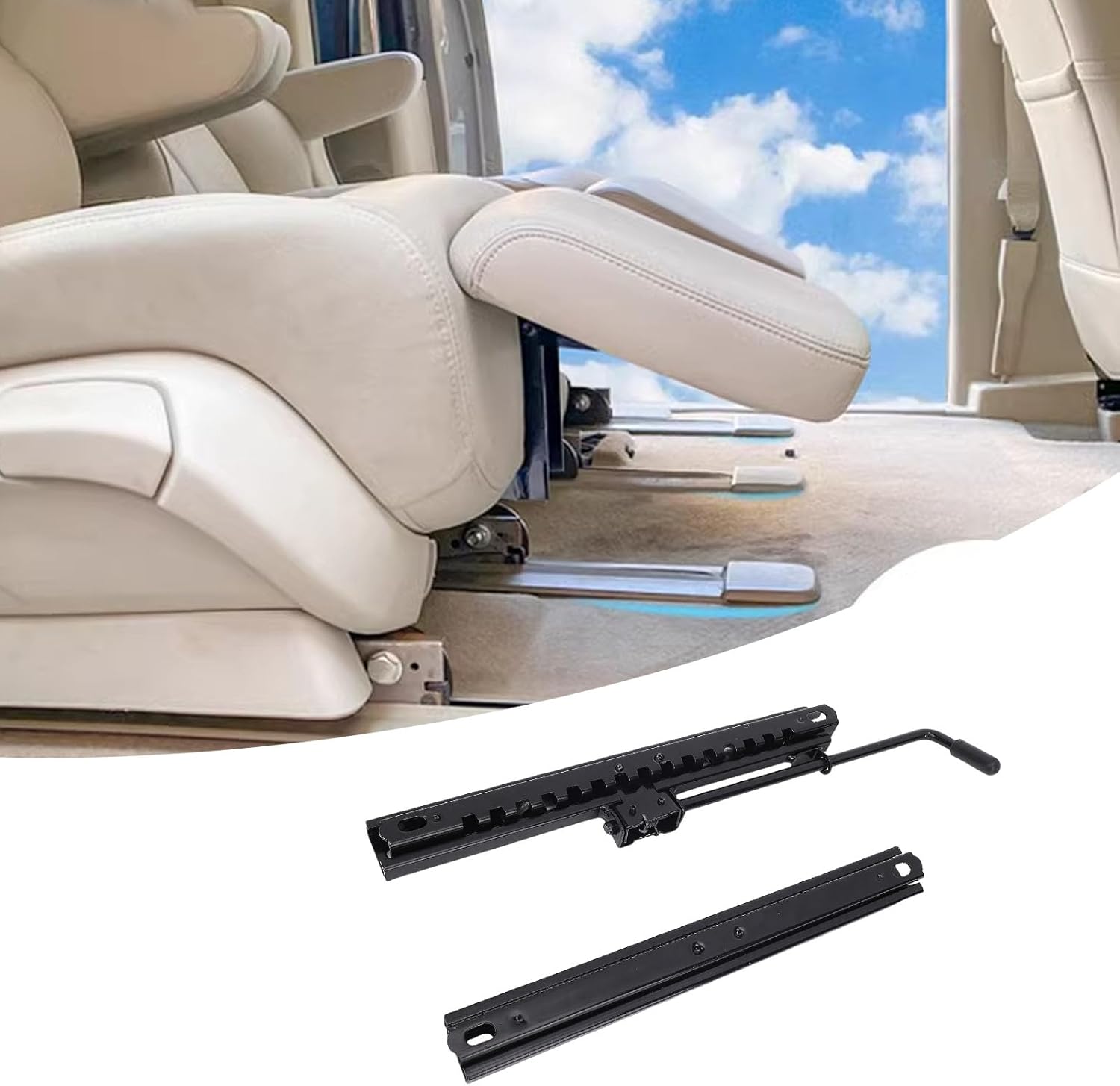 310mm Seating Slide, Durable Cold Rolled Steel Adjustable Rail Track Set for Automotive and RV Seat Adjustment Applications