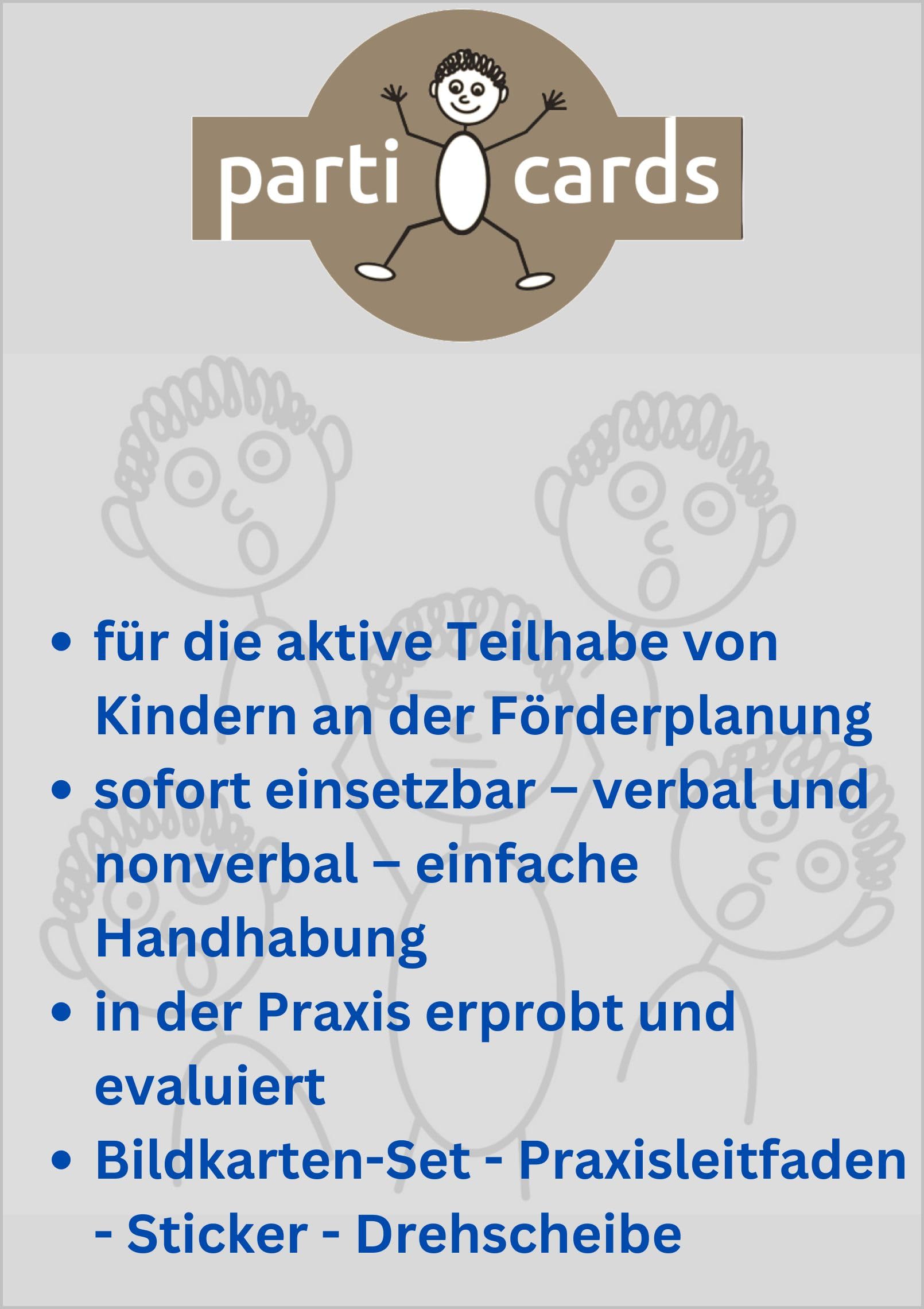Particards Bildkarten-Set: für die aktive Teilhabe von Kindern an der Förderplanung (Particards: für die aktive Teilhabe an der Förderplanung)