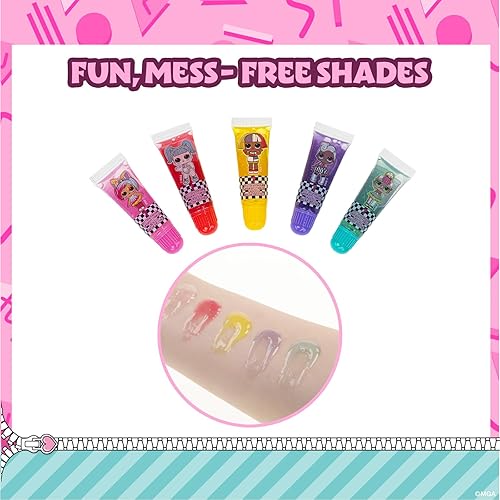 Miniatura 9 de LOL Surprise Townley Girl - Juego de maquillaje cosmético brillante de 11 piezas para niños incluye 5 brillo de labios 5 esmaltes de uñas y