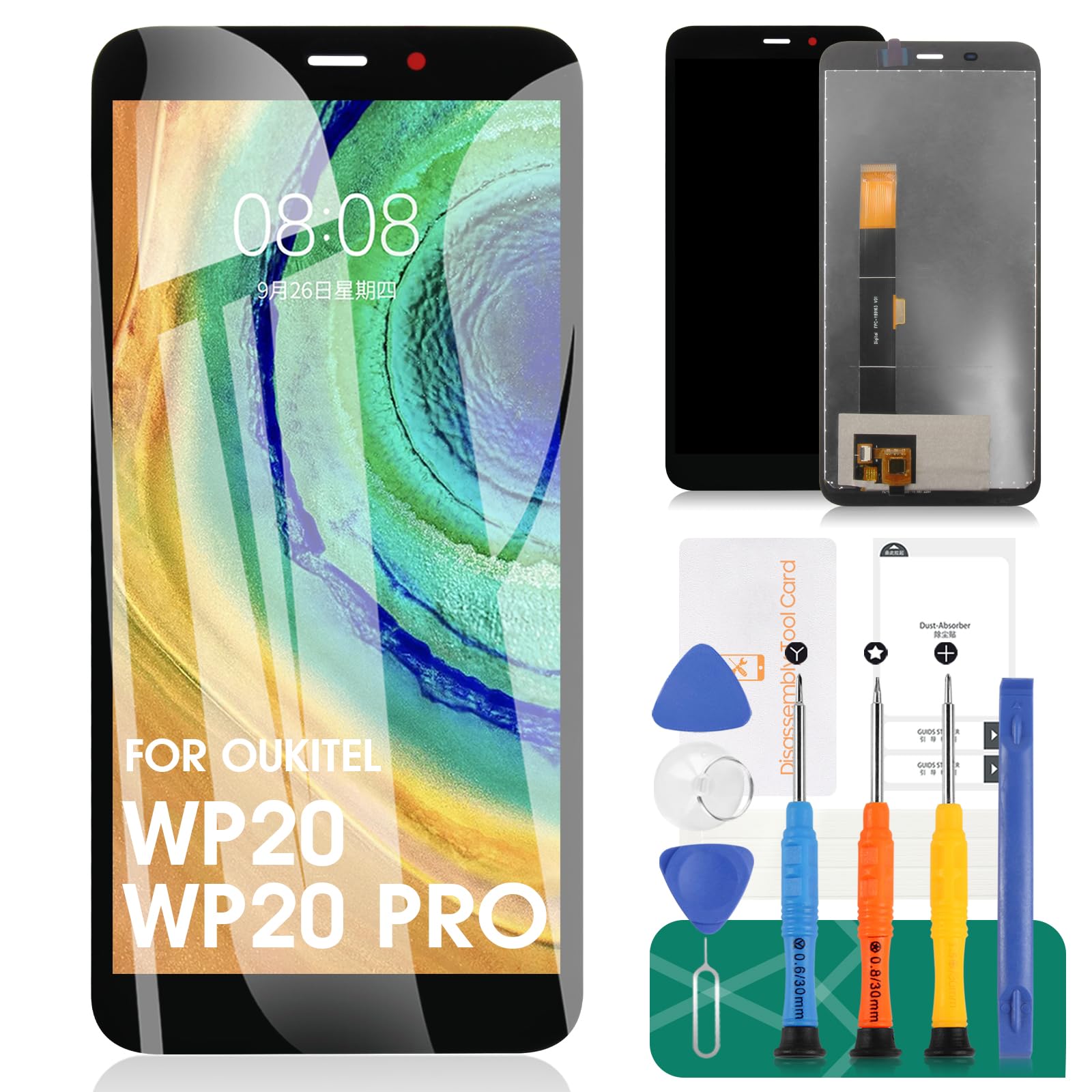 Dla Oukitel WP20 ekran LCD do Oukitel WP20 zamiennik ekranu WP20 wyświetlacz LCD WP20 dotykowy digitizer montaż naprawczy zestawy części (czarny bez ramki)