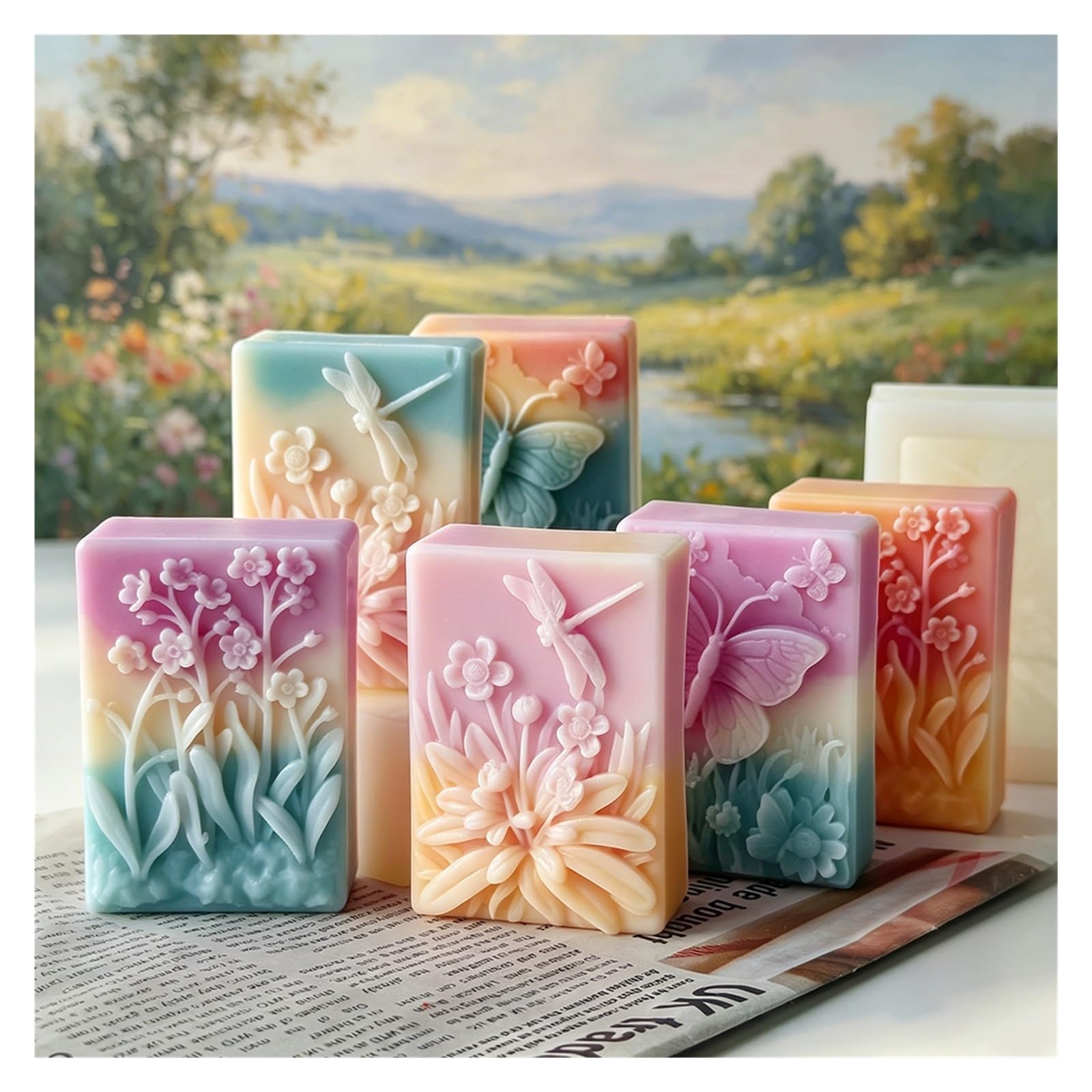 Stampi Per Resina Stampo in silicone for sapone fatto a mano da 2 pezzi