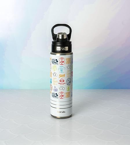 Miniatura 3 de Tervis Disney-100 sellos de agua 100 años aniversario, botella de boca ancha de 24 onzas, acero inoxidable