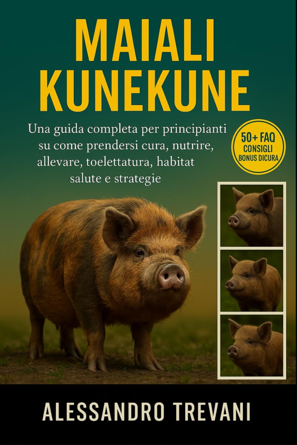 MAIALI KUNEKUNE: Una guida completa per principianti su come prendersi cura, nutrire, allevare, toelettatura, habitat, salute e strategie