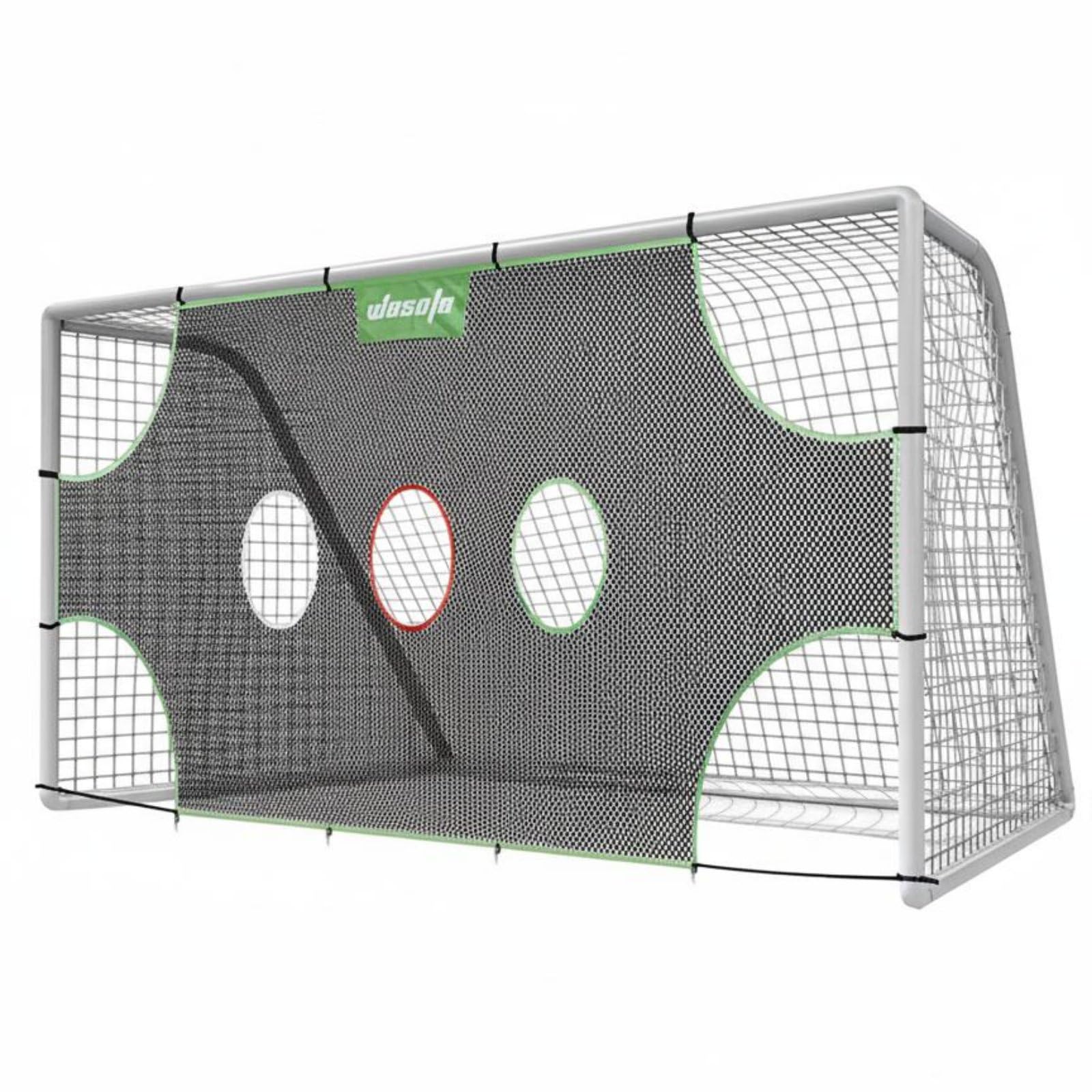 Foldable Portable Soccer Goal Target Shock Resistant Soccer Scoring Practice Net Weather Proof Football Goal Target Sheet for Outdoor, Backyard, 475-185Cm, 3 Goals-image-42