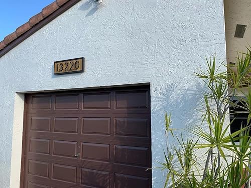 Vista 55 de Metal Numbers for House Outside, 5 Inch Modern House Numbers, DIY Floating Address Numbers with Screws, Rust Free Zinc Alloy, Silver Number 5