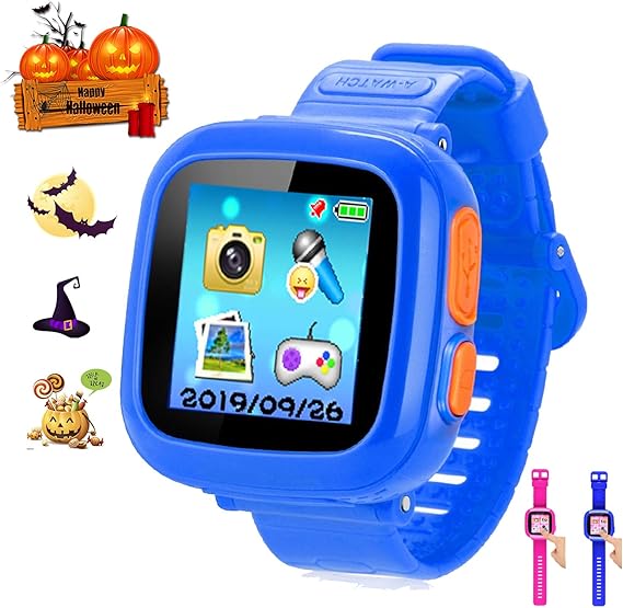Amazon スマートウォッチ キッズ 腕時計 多機能 プレイウォッチ腕時計 おもちゃ タッチスクリー 誕生日 卒業祝い クリスマスのプレセント 日本語設定 ブルー ボーイズ腕時計 腕時計 通販
