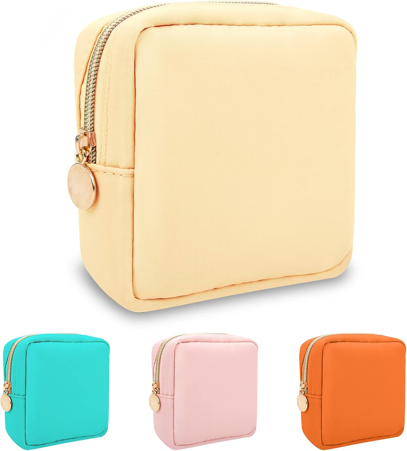 Nylon Mini Makeup Bag for Purse, Preppy Small Cute Makeup