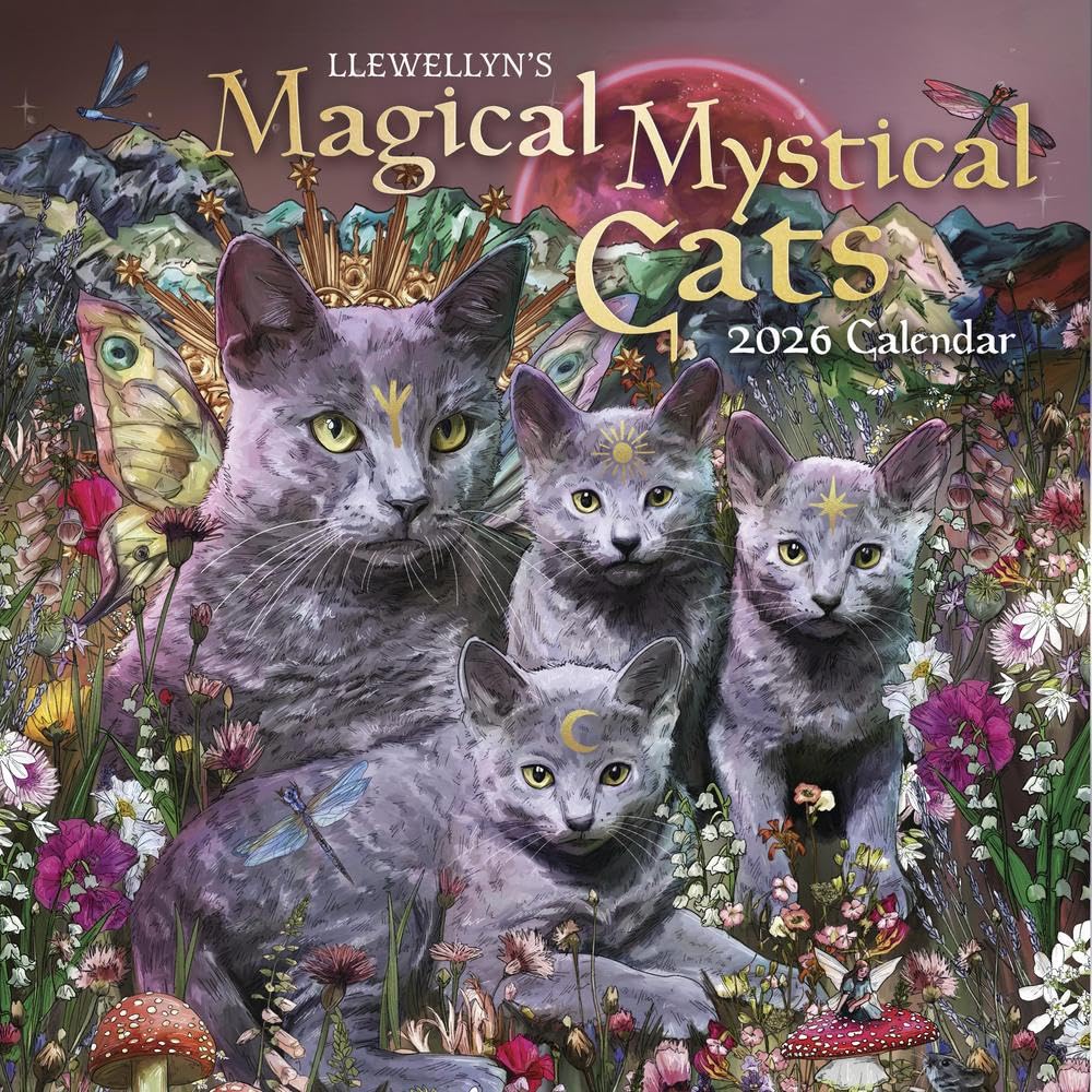 Llewellyn's Magical Mystical Cats Calendar 2026 Cat-themed Wall Calendar