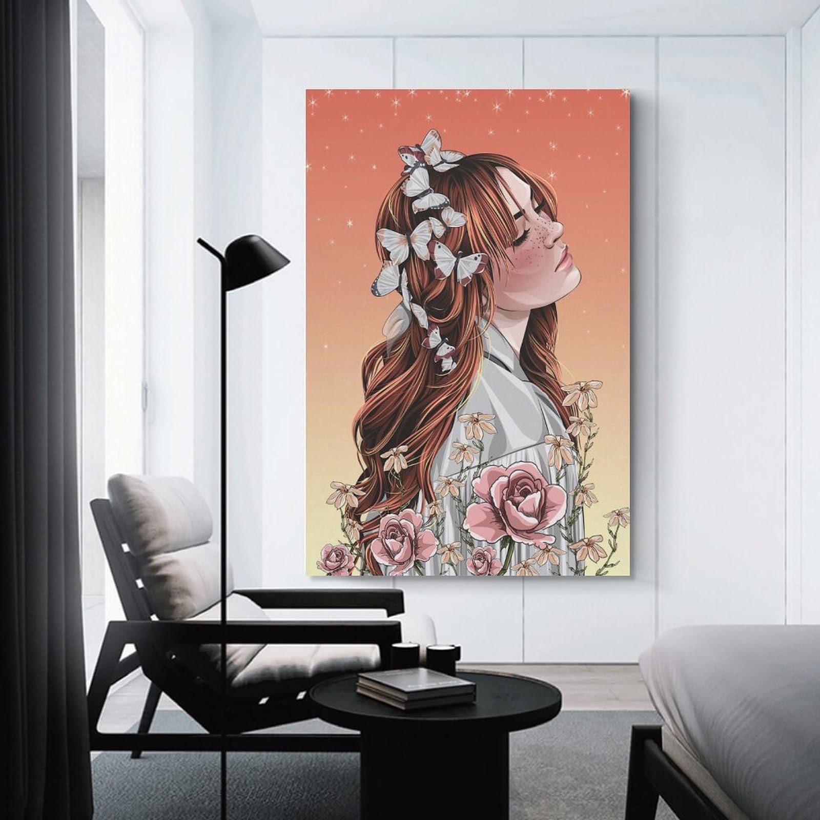 Junmoney Flowers Bloom Wall Art Print 20x30inch(50x75cm), for Gallery Wall Layouts in Home Or Office, An Easy Match for Collected Prints