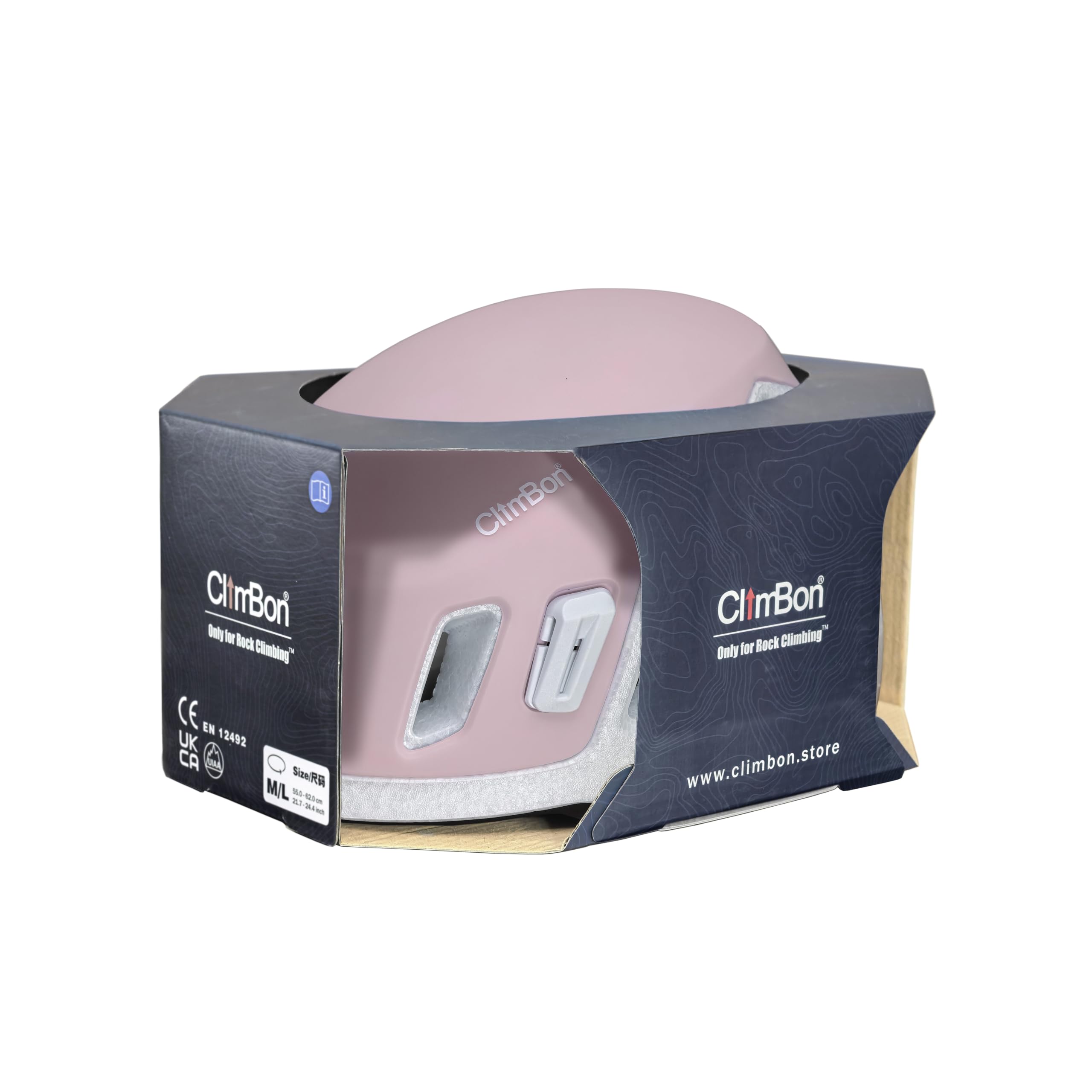 ClimBon Petricore Casque d'escalade pour adulte, EPP et PP, légèrement ventilé, mentonnière, clips de lampe frontale, certifié CE et UIAA