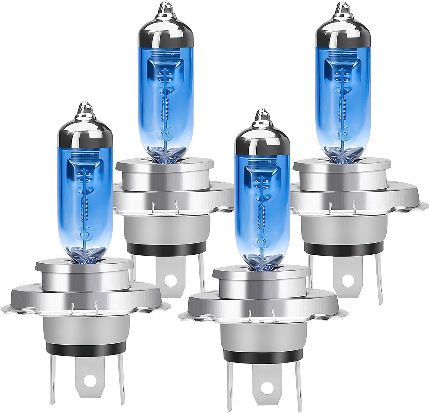 Lotvic 4Pcs H4 Headlight Bulbs, 12V 100W Halogen Headlight Bulb, 6000K
