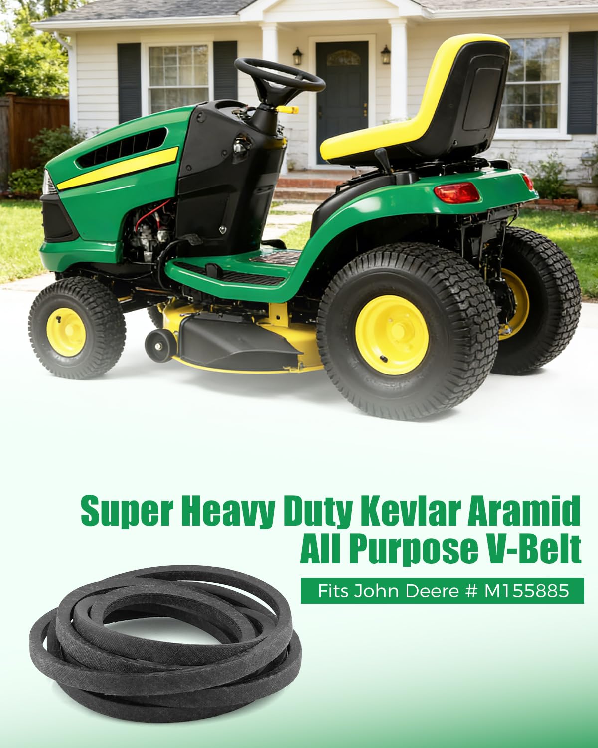 Cinghia di trasmissione M155885 adatta per John Deere L100 L130 LA100 LA110 LA135 X110 Cinghia trapezoidale resistente
