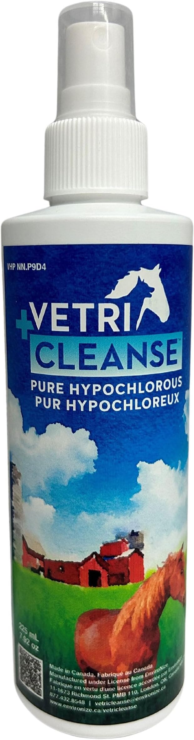 VetriCleanse Hypochlorous Acid Pet Itch and Wound Relief Spray Skin + Coat Care Rapid