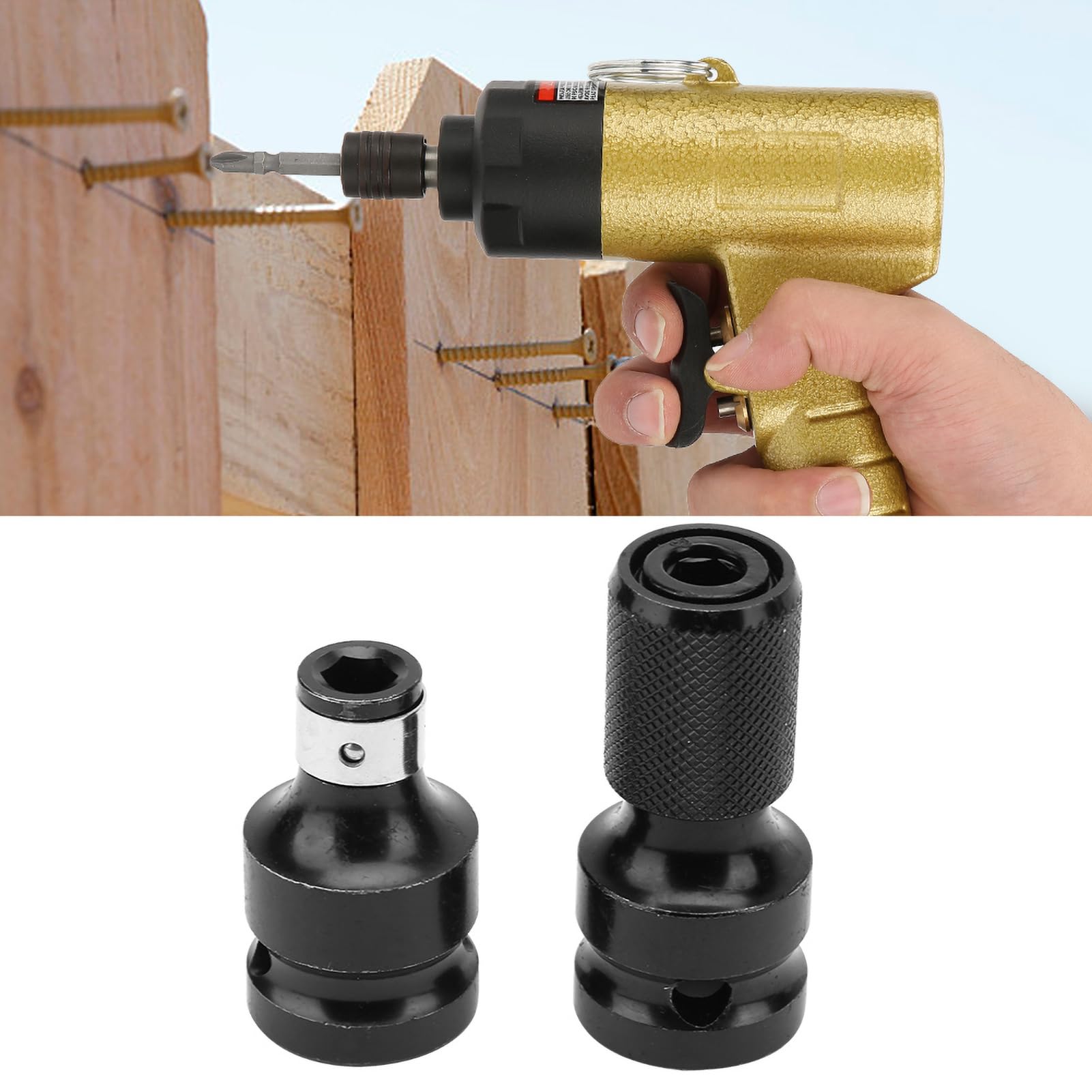 ZJchao Impact Adapter Set, Hex Adapter, Impact Drill Adapter, Telescopic Drill Socket, Air Hammer Socket Adapter, Electric Adapter - Image 3
