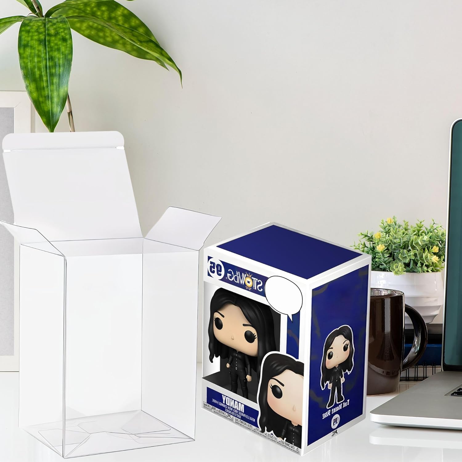 Performore Ultra Clear Protector Case Compatible for 4" Funko Pop, 40 Pack Crystal Clear Plastic Cover with Protective Film, 0.4mm Thick Vinyl Pop Figures Case