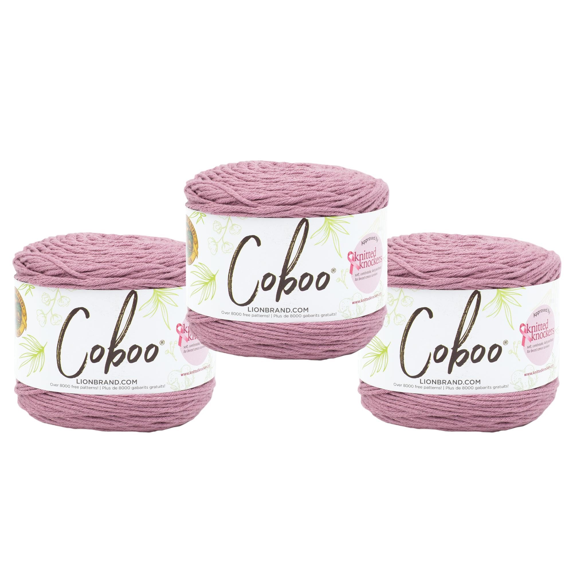 Fil Coboo Lion Brand doux anti-dédoublement couleur prune pour tricot sans effort