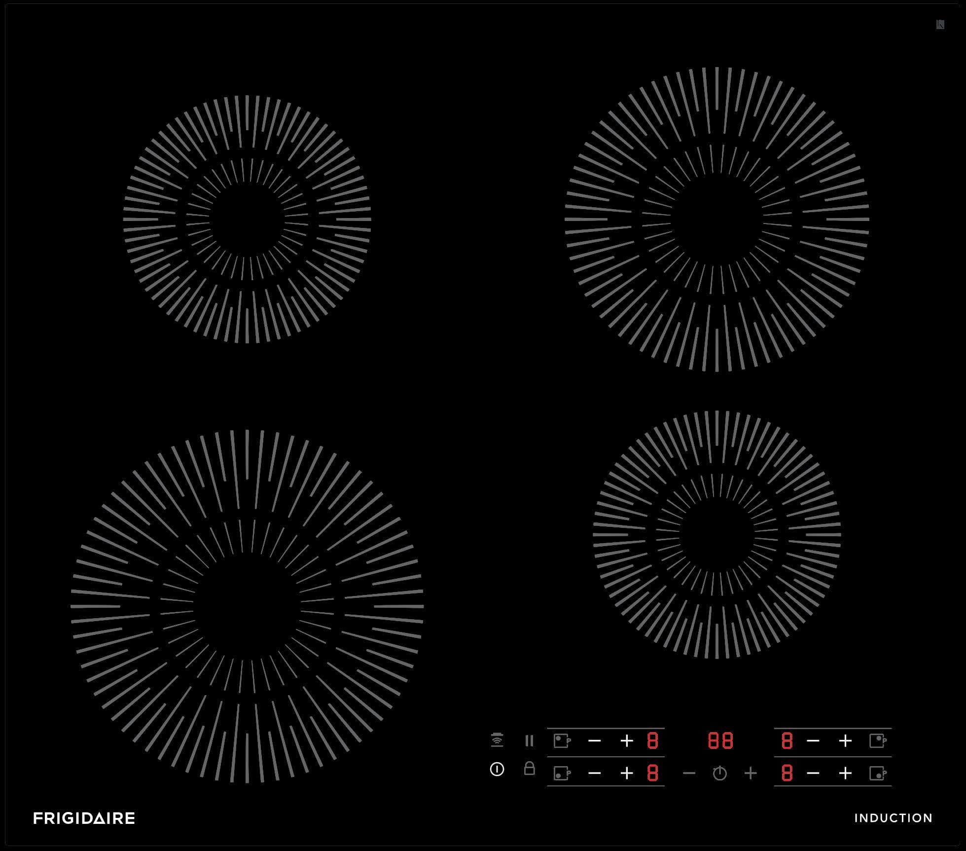 Frigidaire 60CM BUILT-IN 4 BURNER INDUCTION COOKTOP, FRI643BC