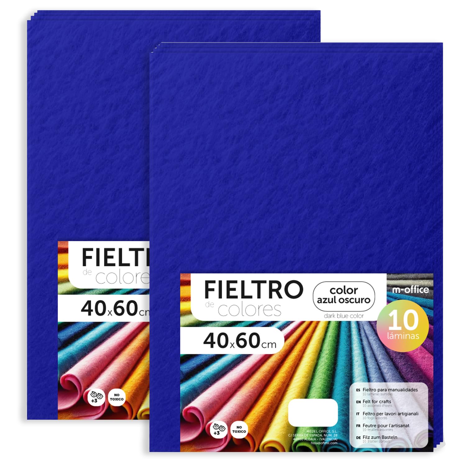 Fieltro para Manualidades, Fieltro de Colores, Suave y Flexible, Material para Costura, Telas Patchwork, Ideal para proyectos DIY, artesanía o decoración, 20x30cm - m-office (rojo, 10 uds) — view 88