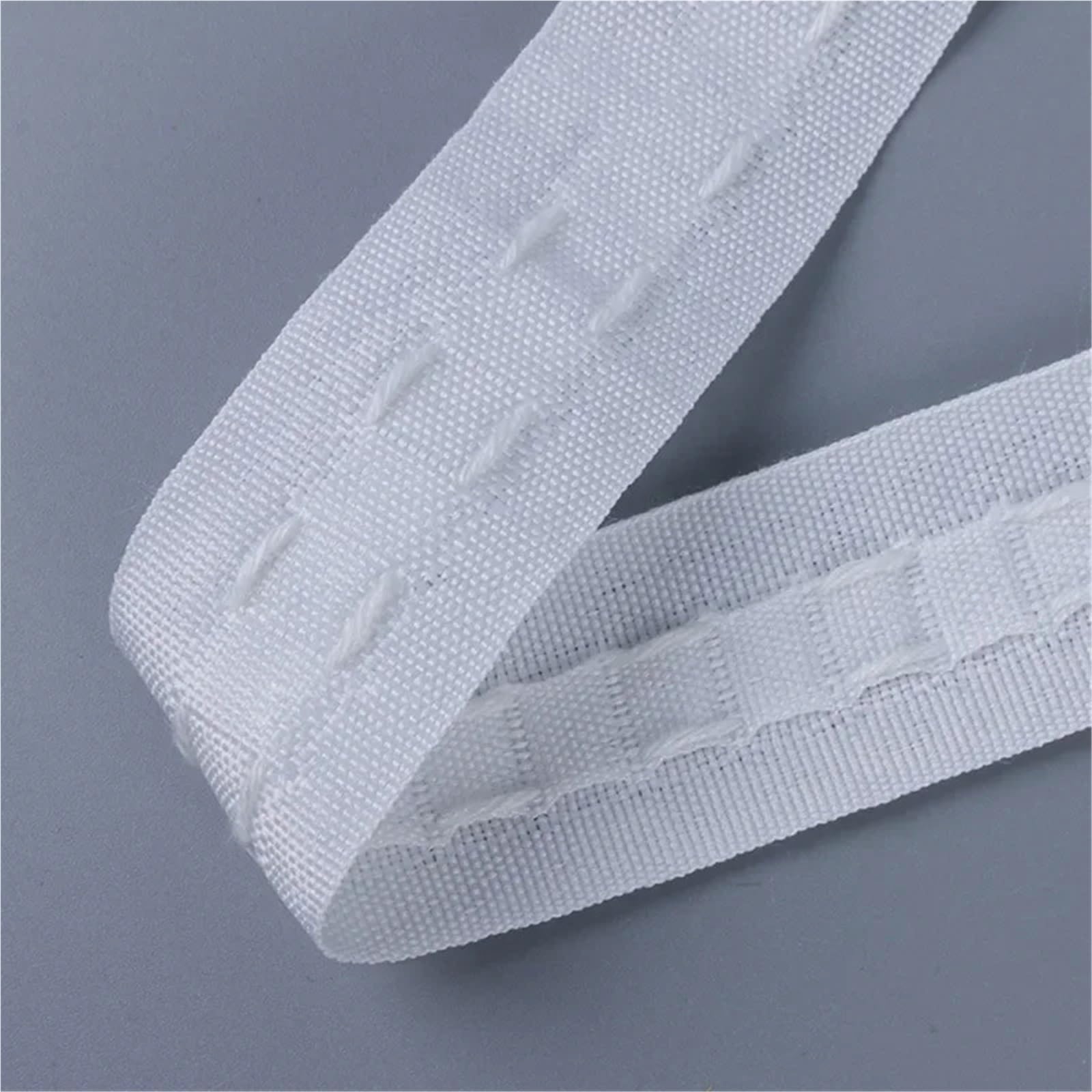 Rufflette pour Rideaux Bande plissée for Rideau supérieur à œillets Blancs, Accessoires for Tringle Poche(30mm Width,26 Meters)