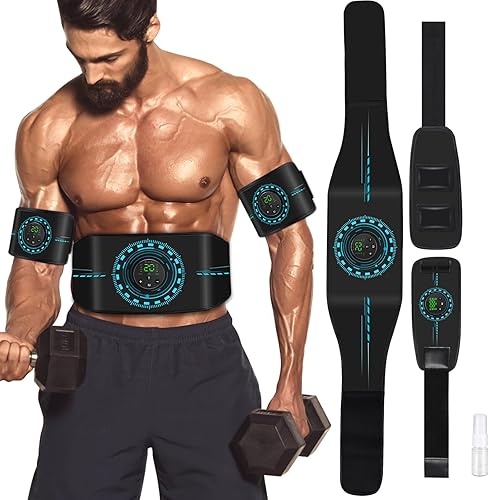 Paquete de 3 estimuladores AB Tónico muscular, estimulador muscular TENS para crecimiento muscular, máquina AB para abdomenbrazopierna, máquina AB