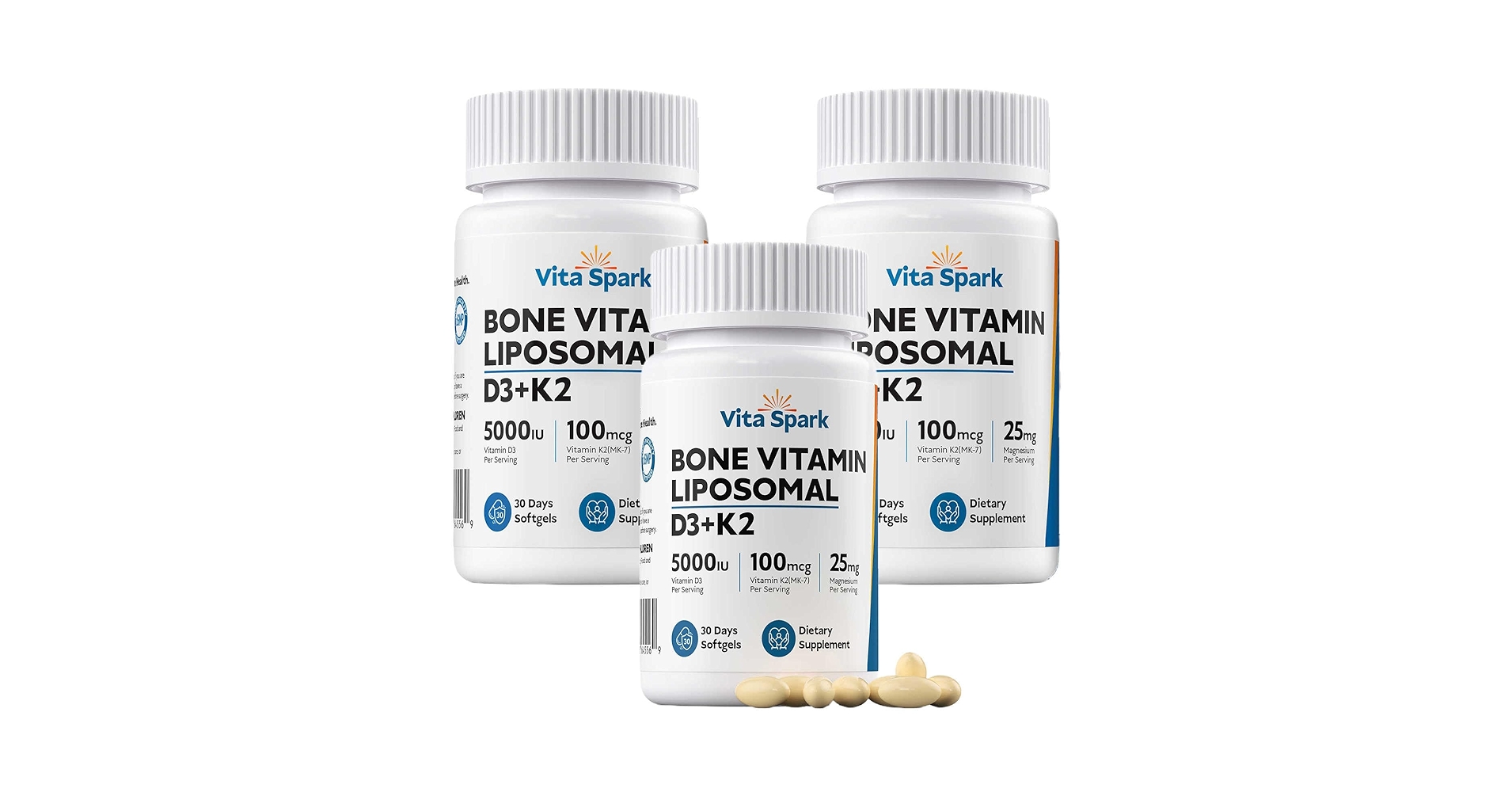 Amazon.com: Vita Spark Vitamin D3 K2 - Liposomal Bone