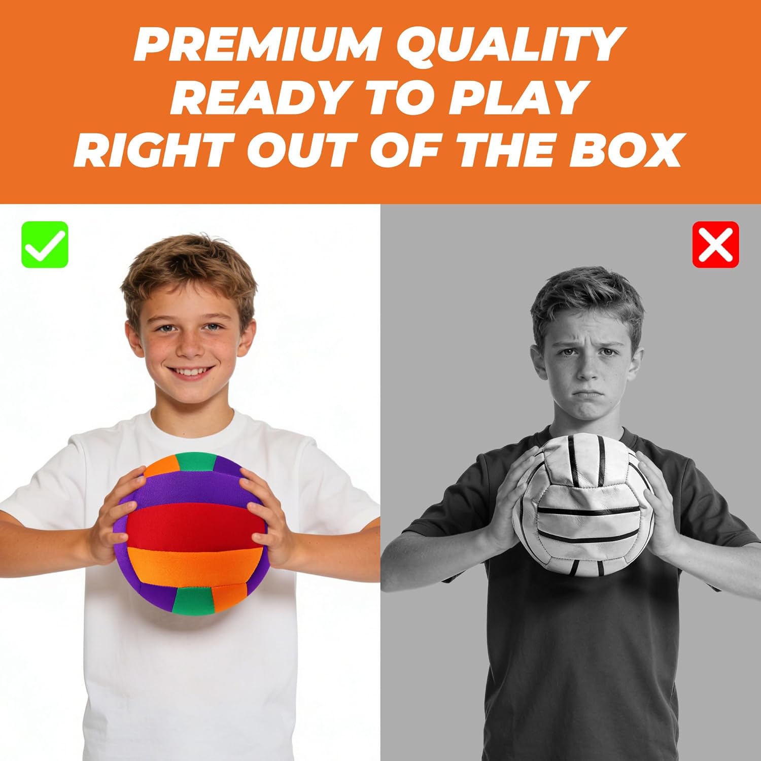 Soft Indoor Volleyballs for Girls Youth Beginners Trainer Fabric Light First Learning Volleyballs Safe Quiet Practicing Inside the House Birthday Easter Gifts