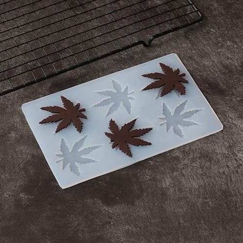 Miniatura 6 de Molde de silicona de arce para pasta de chocolate, caramelo, goma de mascar, polímero, resina de arcilla, cocina, hornear, azúcar, manualidades,