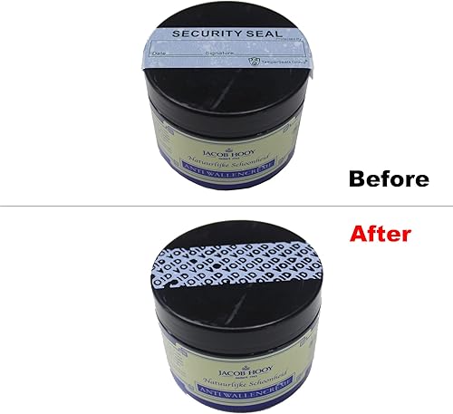 Miniatura 5 de 100 calcomanías de transferencia parcial a prueba de manipulaciones, etiquetas y sellos con impresión láser holográfica (blanco, 1 x 3.35 pulgadas,