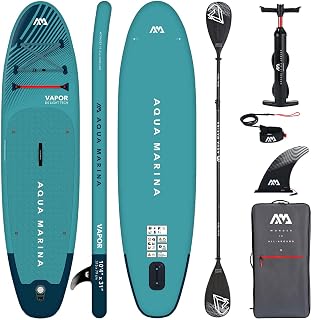 Aqua Marina Aquamarina - Tabla de surf hinchable con remo y remo doble tecnología (315 x 79 x 15 cm), color negro