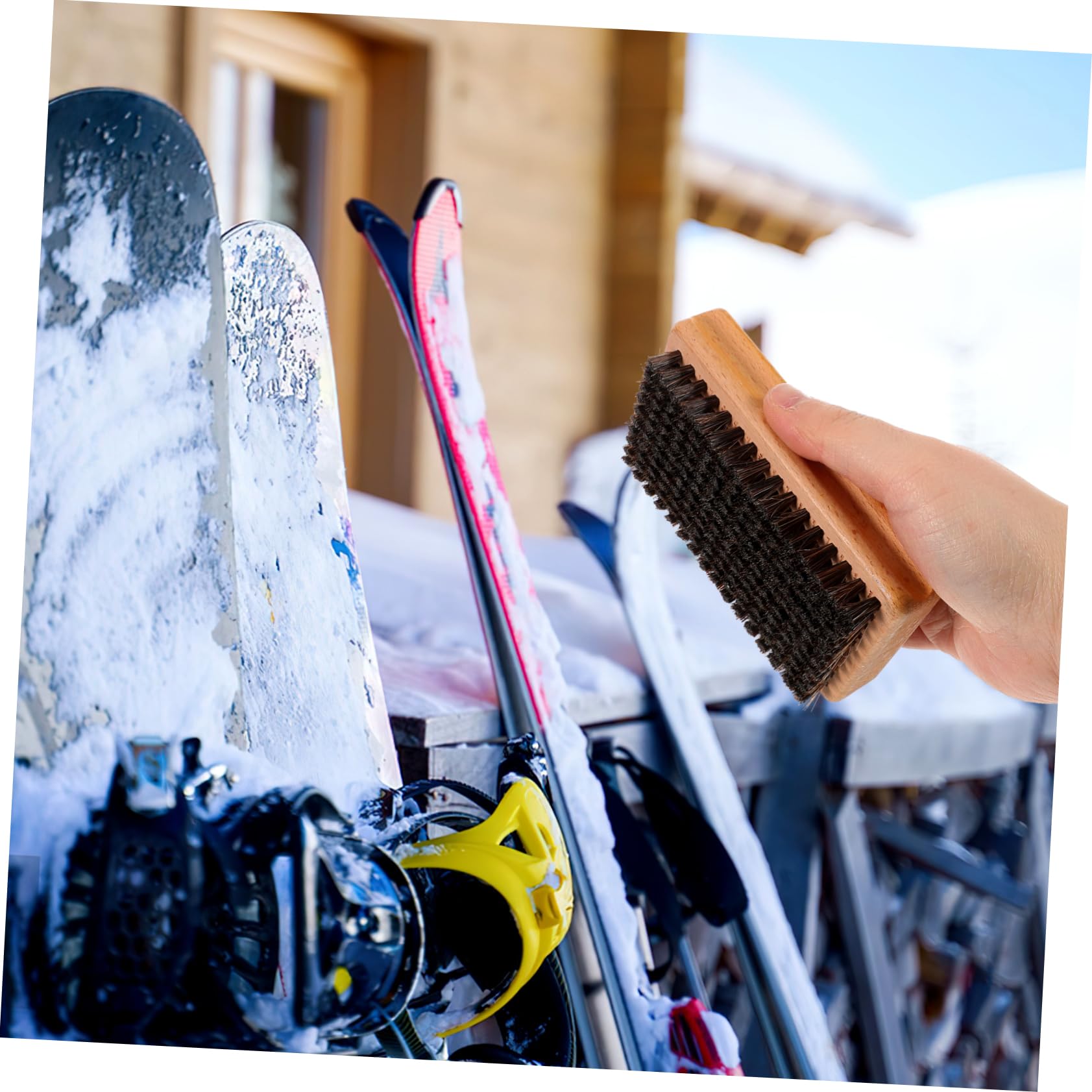 3pièces Brosse à Farter pour Skis Et Snowboard Métallique Et Manuelle Outil De Nettoyage Polissage