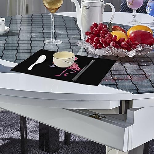 Miniatura 4 de Flamingo Beer Placemats Set of 6 Resistant Table Mats Washable Place Mats for Dinner Party Table Decoration