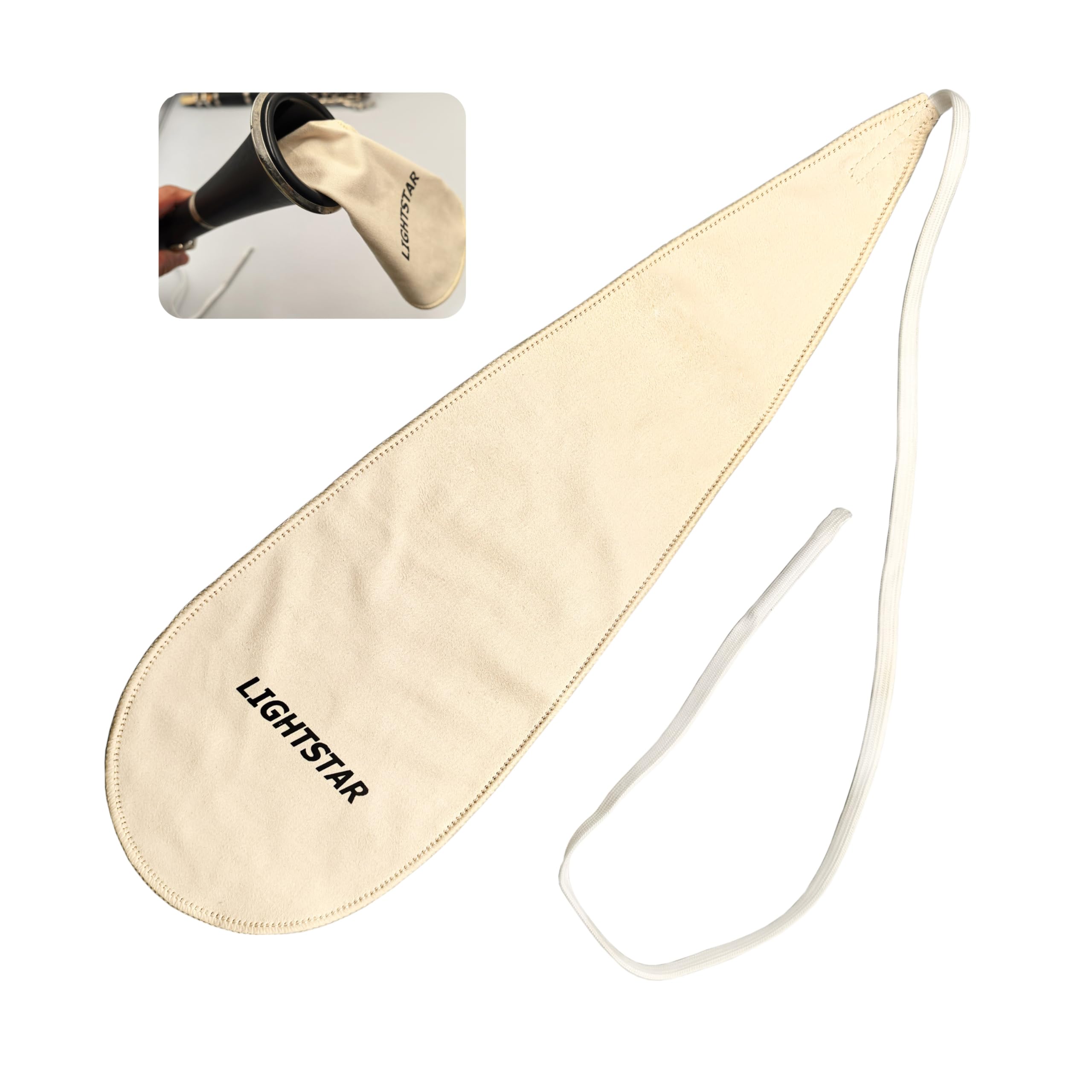 Clarinet Care Cleaning Cloth, man-made chamois (Clarinet-beige)