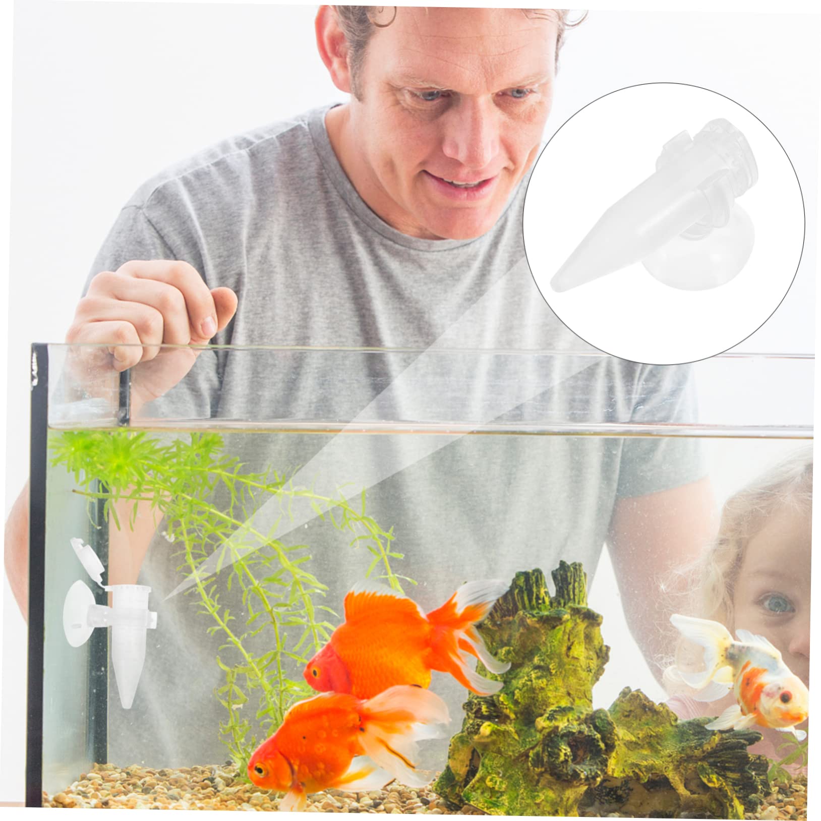 Toddmomy 15piezas Alimentador Automático para Camarones Ventosa para Acuarios De Agua Dulce y Salada Diseño Mini Práctico y Elegante