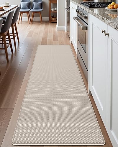 DEXI Kitchen Floor Mats Cushioned Anti Fatigue,17x59, Standing Runner Rug Waterproof, Comfort Memory Foam Padded for Front Sink Laundry, Black