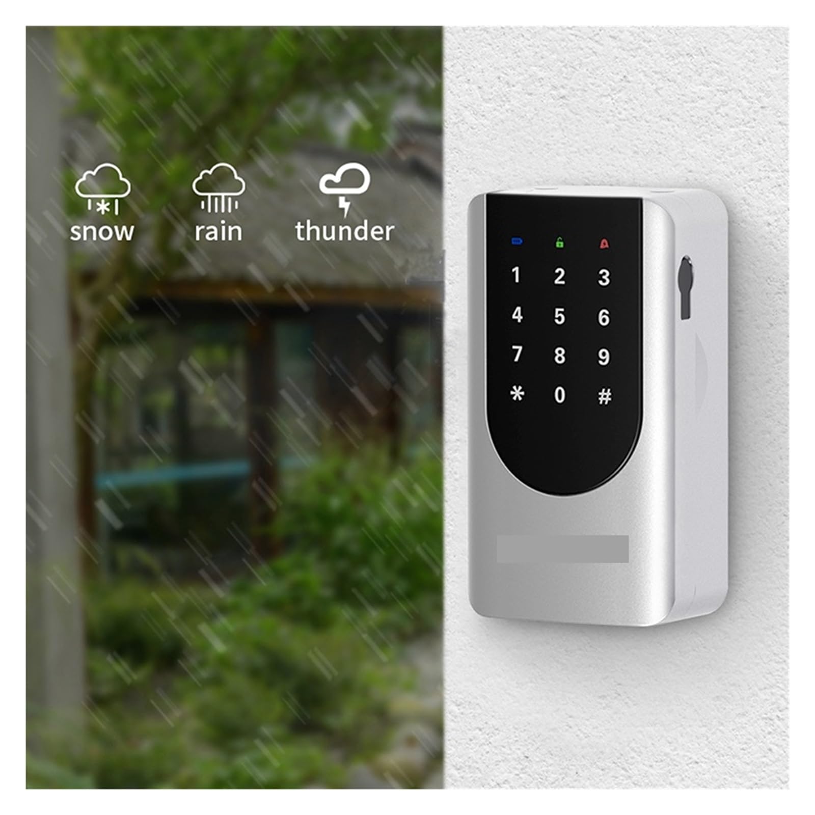 Cassetta di sicurezza con serratura, Cassetta di sicurezza for chiavi di casa Sblocco biometrico intelligente Cassaforte for chiavi for serratura a chiave con combinazione a combinazione a 4 cifre est