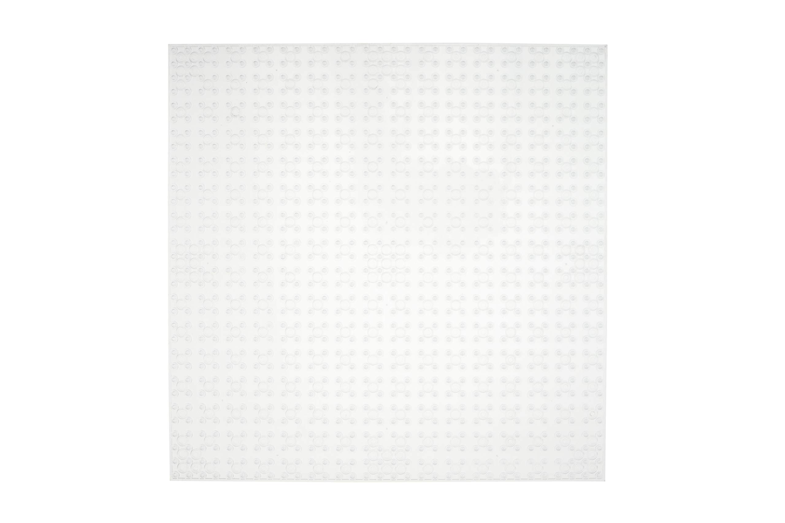 Classic Baseplates 10" x 10" Building Brick Base Plates 100% Compatible with All Major Brands | Baseplates for Building Towers, Tables, & More | Clear Color