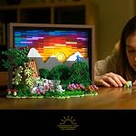Givenni Ideas Sunset Wooden House Building Sets - 3D Puzzle Building Set for Adults, Ages 16+ - Beautifully Detailed Home Art Decor - Unique Gift Idea for Art Fans (1101PCS)