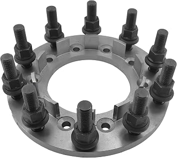 Venum Wheel Compatible with 2 Pc REAR 8 To 10 Lug Adapters Hub Centric Spacers 8x6.5 10x285.75 Steel For 22.5 24.5 Wheels Silverado Sierra 3500 Dually 1999-2010
