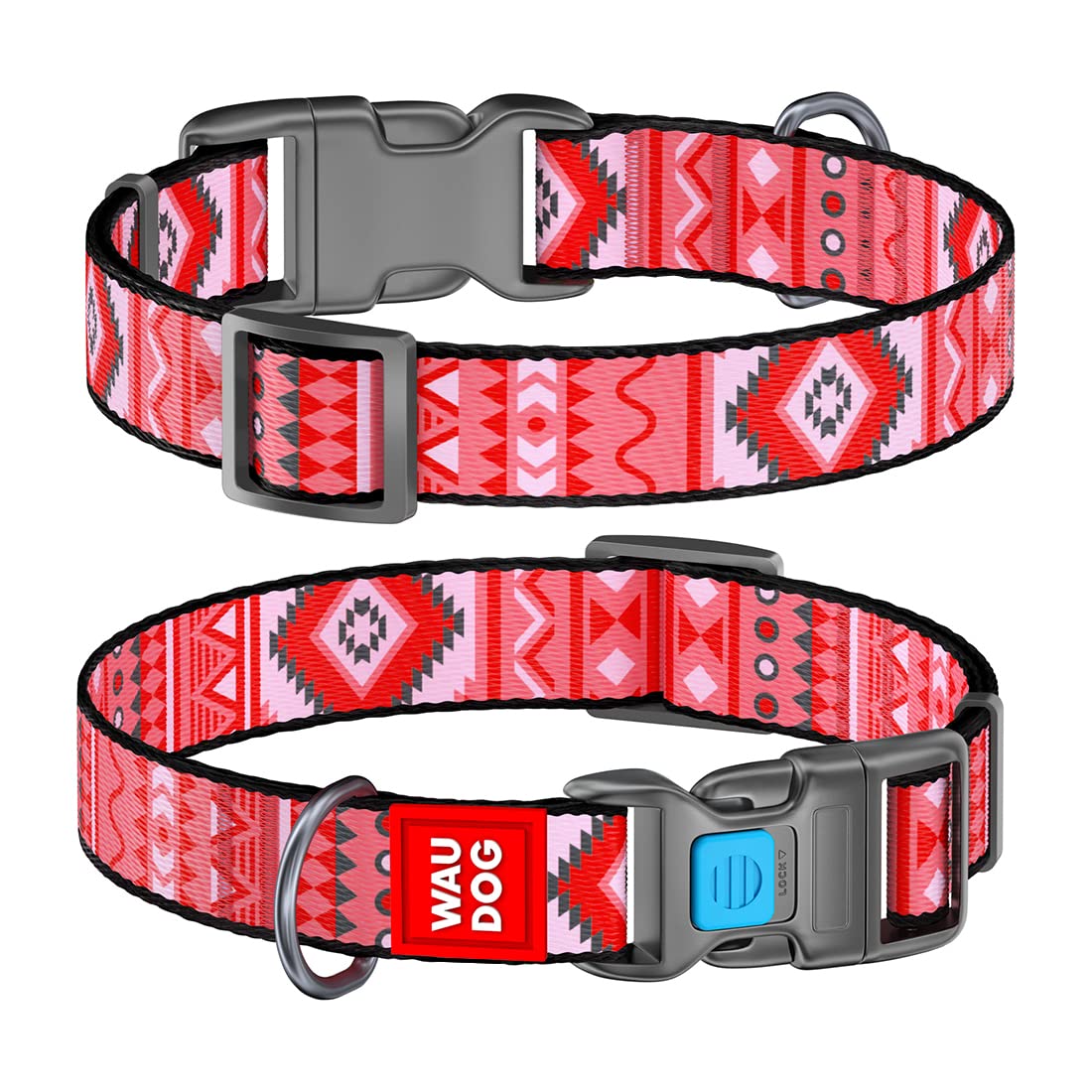 WAUDOG Adjustable Dog Collars - ETNO Printed Collars for Dogs & Puppies - Soft Durable & Strong Dog Collars - Nylon Dog Collars for Pets - Multicolor (24-40 cm) (B09MKQJCLK) Amazon Price History, Amazon Price Tracker