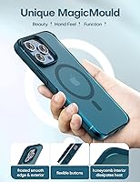Vista 29 de TAURI Funda magnética 2 en 1 transparente para iPhone 14 Pro, compatible con Magsafe [no amarillenta] con protector de pantalla, protección de grado