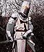 Medieval Templar Knight Full Armor Suit Cosplay | Silver Crusader Costume with Helmet, Gorget & Shoulder Armor | LARP Roleplay Halloween Renaissance.