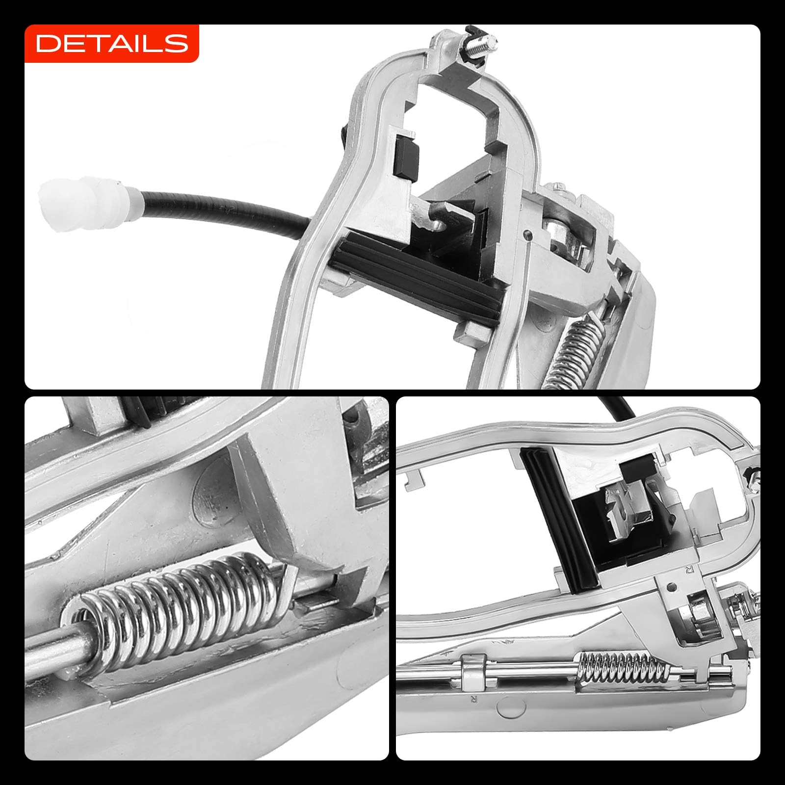 Frankberg 2x Türgriff Türgriffträger Lagerbügel Griffträger Vorne Links Rechts Kompatibel mit X5 E53 2000-2006 Replace# 51218243615