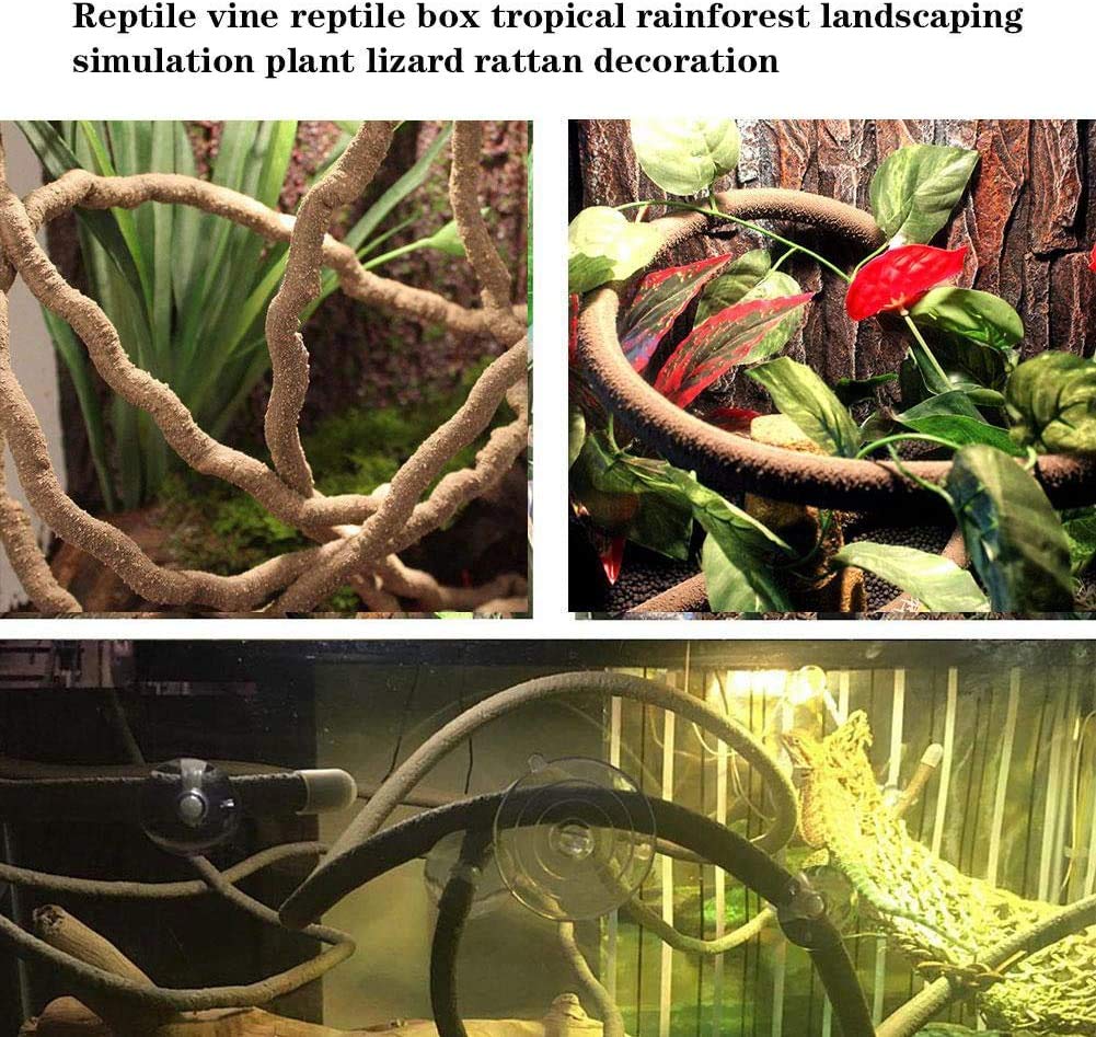 PINVNBY Hamac à motif de dragon barbu - Accessoires pour aquarium - Maille respirante - Hamac lézard pour reptile - Feuilles grimpantes artificielles - Avec ventouses - Pour caméléon, gecko, serpents