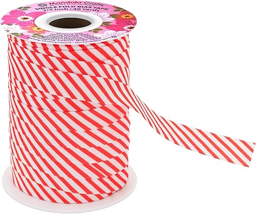 Miniatura 33 de Mandala Crafts Cinta al bies de un solo pliegue de 5/8 pulgadas para coser, acolchar, tuberías, dobladillo, manta y encuadernación de colcha, cinta