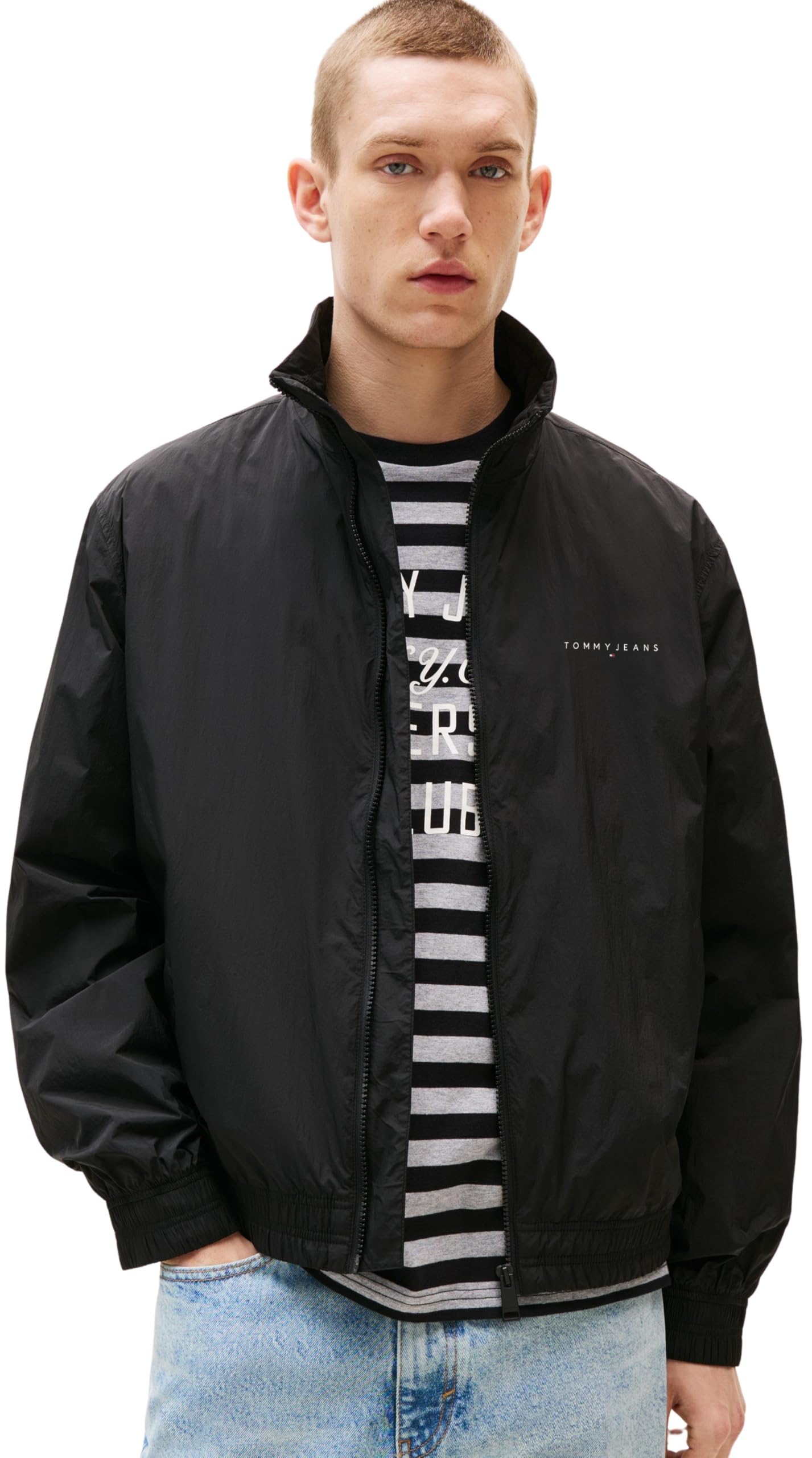 Tommy Jeans Herren Windbreaker Jacke Essential mit Stehkragen