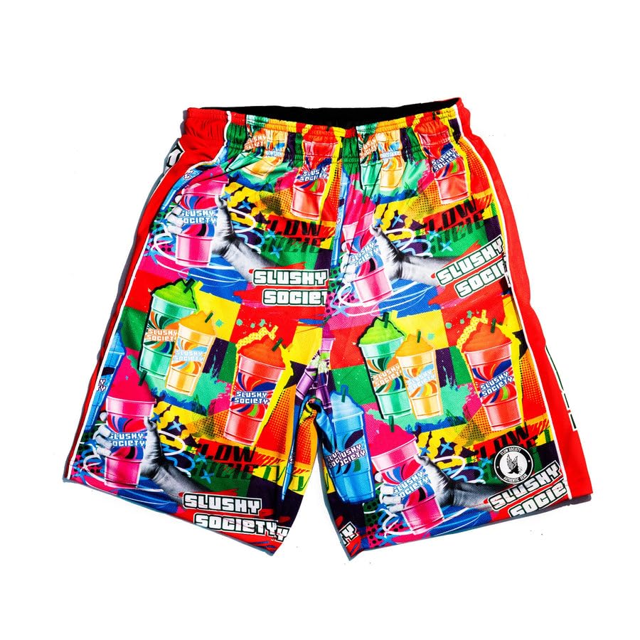 Flow Slushy Society Cake Boys Shorts - Kids Athletic - Basketball - Baseball - Hockey - Football - Lacrosse - Multi