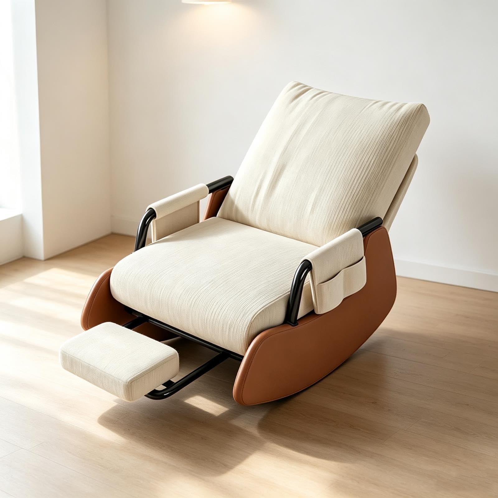 Fauteuil à bascule inclinable avec repose-pieds rétractable for étude