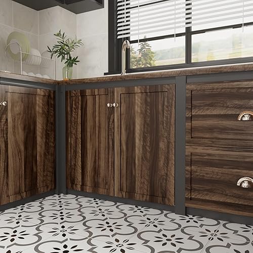 Miniatura 6 de Papel de contacto de madera marrón, papel tapiz de madera para despegar y pegar, papel de contacto con aspecto de madera para encimeras, papel tapiz